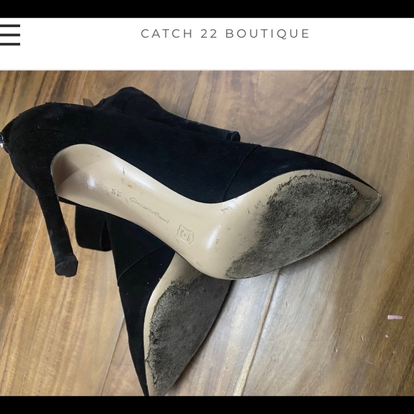 Gianvito Rossi Black Suede Booties sz 38.5 (US 8) - Picture 6 of 8